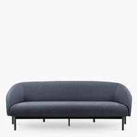 Form Office - Sofá Oficina 3 Cuerpos Lisboa Azul