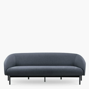 Form Office - Sofá Oficina 3 Cuerpos Lisboa Azul