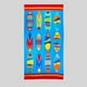 thumbnail image 2 of Toalla de Playa Velour Pichicuy, 2 of 3