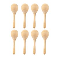 Magideal - 8X Maracas De Madera Pintadas A Mano Maracas Diy Maracas En Blanco Sin Terminar, Sonajeros De Percusión Manual Para Recuerdos De Fiestas Musicales, , M