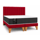 thumbnail image 3 of Cama 2 Plazas Completa  Rojo | Base Europea + Colchón Mery Desing 22CM + Respaldo Tapizado, 3 of 8