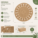 thumbnail image 2 of Alfombra EOLAND Redonda De Yute Natural 120 Cm Decorativa Estilo Boho Para Living Dormitorio Comedor Recibidor Y Espacios Interiores, 2 of 8