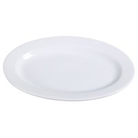 Plato Ovalado Yanco Ac-12 Abco-1 De Porcelana Superblanca, 27 Cm