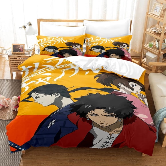 Samurai Champloo Bedding Set Bed Set Aldult Kid Bedroom Duvetcover Sets kawaii bedding