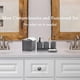 thumbnail image 2 of Juego de accesorios de baño Bthenov, 10 piezas, gris con papelera, 2 of 7