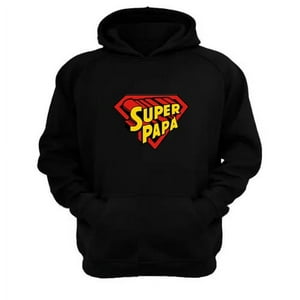 Genérico - Polerón Canguro Super Papá Negro Talla Xl Unisex