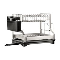 Bothyi - Escurridor De Platos Con Soporte Para Utensilios Escurridor De Platos Estable Para Encimera De Cocina