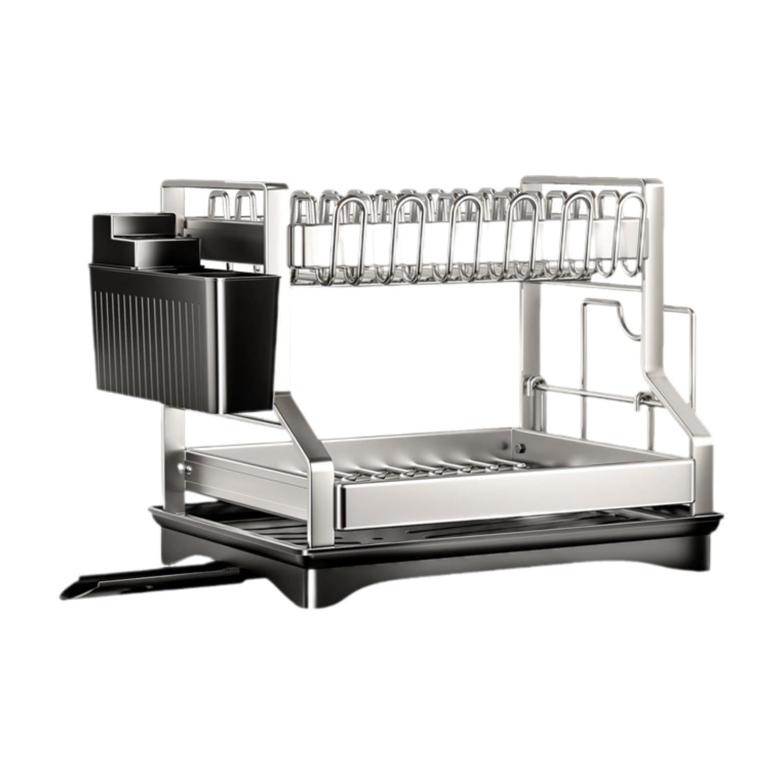 Bothyi - Escurridor De Platos Con Soporte Para Utensilios Escurridor De Platos Estable Para Encimera De Cocina