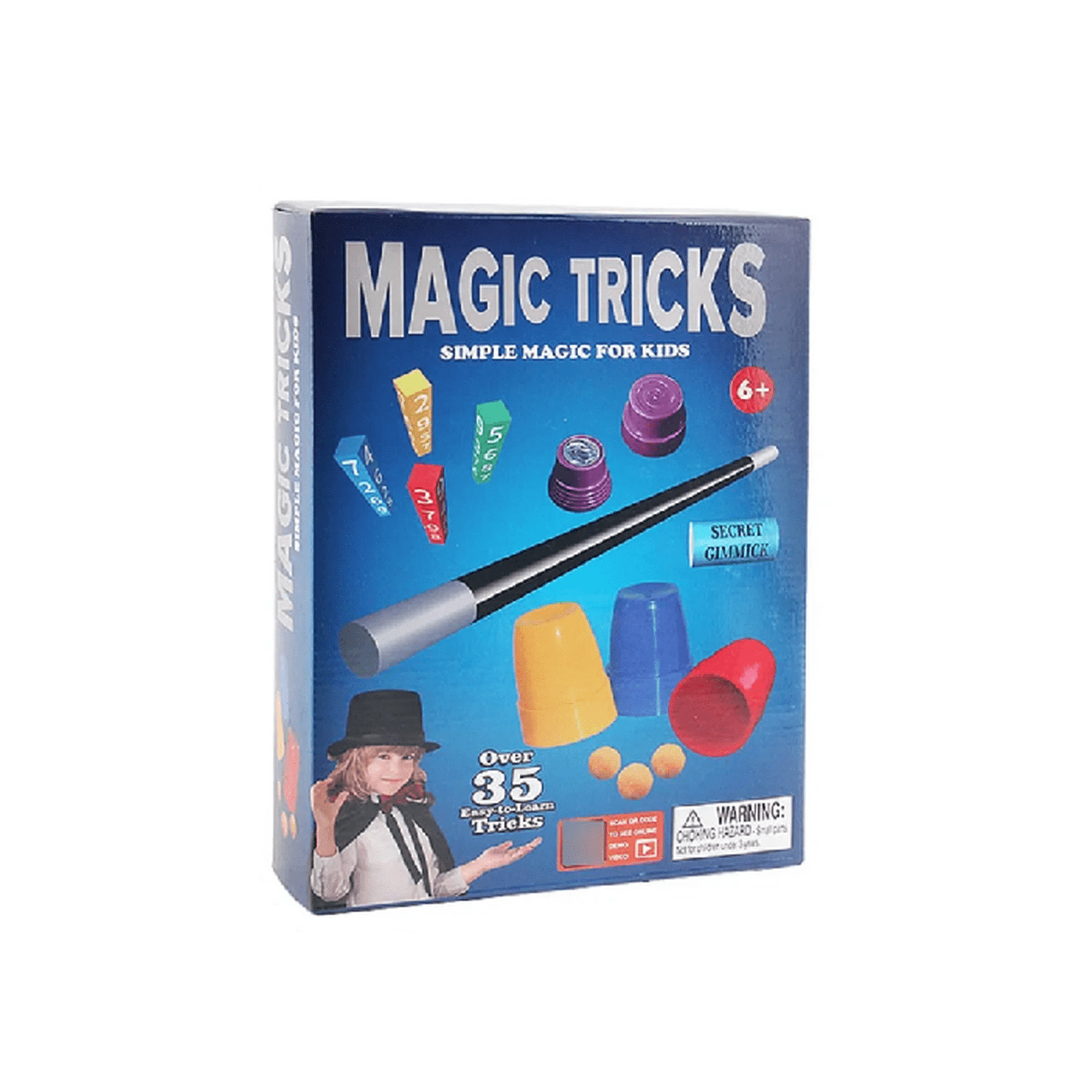 Genérico - Set De Magia, 35 Trucos De Mago Con Varita Multicolor