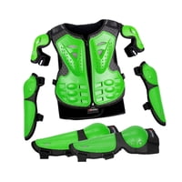 Ioensy - Traje De Guardia De Motocicleta Para Niños Protector De Espalda De Columna Vertebral Para Esquiar Verde