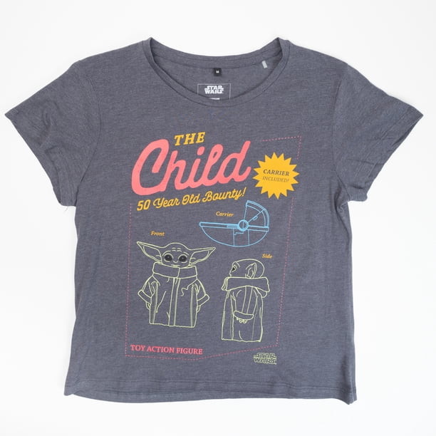 Polera Mujer YOU Star Wars Grogu Colors Gris