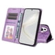 thumbnail image 2 of Funda tipo cartera FOXDOCK para Huawei Nova 11 , diseño girasol en relieve, cuero PU, cierre magnético, soporte y tarjetero, 2 of 5