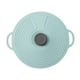 thumbnail image 3 of Tapa De Olla De Silicona Resistente Al Calor Con Asa Para Platos De Almacenamiento De Alimentos Tazas Azul 20cm, 3 of 5