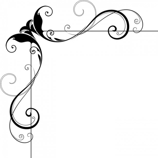 Rienda Libre Graphics - Decomural Curled Leaves Corner Piece Floral Design Ws-15862