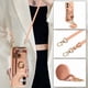 thumbnail image 1 of Funda de Cuero PU Rosa para iPhone con Tarjetero, Anillo Soporte y Correa Cruzada Desmontable, Funda Protectora Antigolpes Multifuncional para Mujer, 1 of 5