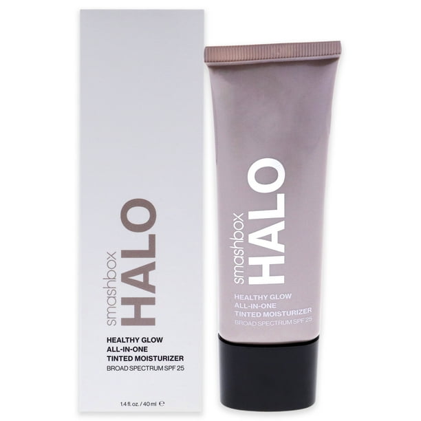 Crema Hidratante Teñida Todo En Uno Con Brillo Saludable Halo Spf - Bronceado De Para Mujeres - Maquillaje