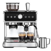 Máquina De Café Espresso Euhomy 20 Bar Con Molinillo Y Espumador De Leche De 1,5 L