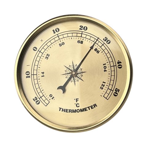 Magideal - Termómetro Para Interiores Y Exteriores, Medidor De Temperatura, Ligero, Portátil, Resistente, Decorativo, Redondo, Para El Hogar, Patio, Invernadero