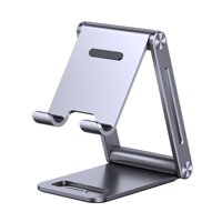 Ugreen - Base De Escritorio Para Celular Doble Inclinacion Ajustable Aluminio Silver Lp263