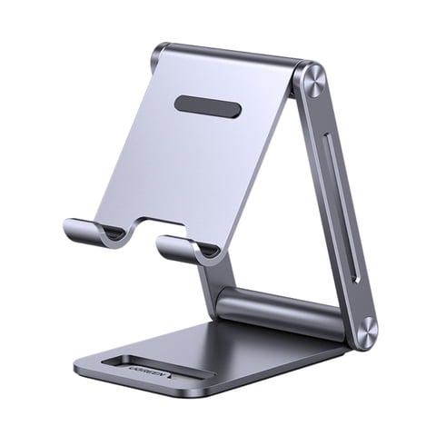 Ugreen - Base De Escritorio Para Celular Doble Inclinacion Ajustable Aluminio Silver Lp263