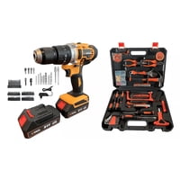 Lernen - Pack Taladro Inalámbrico Percutor 13 Mm + 2 Baterías + Set 150 Herramientas