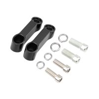Ioensy - El Adaptador De Mirror Mount Riser Reemplaza Las Piezas De Repuesto Motocicleta Extensión Del Espejo Negro
