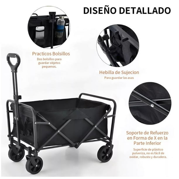 Carrito Plegable Todo En Uno: Perfecto Para Camping Y Picnic