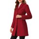 thumbnail image 4 of INSPIRE CHIC Abrigos de Mujer con Botonadura Simple Abrigo Largo de Invierno Gabardina S Burdeos, 4 of 6