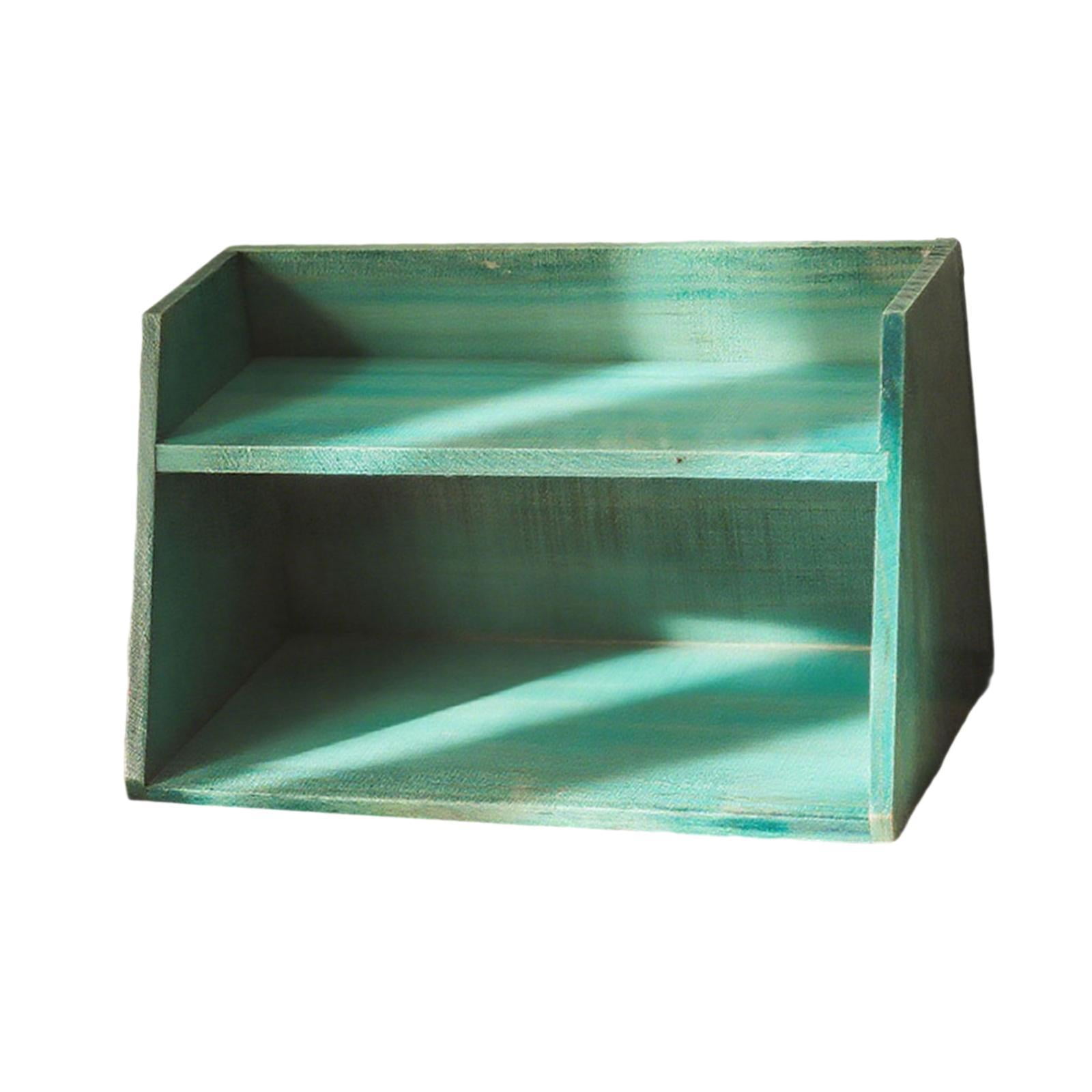 Bothyi - Organizador De Encimera De Madera, Regalos, Organizador De Tazas De Té Para La Encimera De La Oficina, El Hogar, Azul Y Verde