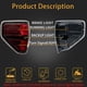 thumbnail image 2 of Luz trasera MiKaFex Ford F150 2009-2014 rojo y transparente, 2 of 6
