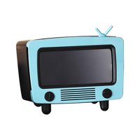 Bothyi - Caja De Pañuelos En Forma De Tv Soporte Para Teléfono Práctico Para Salón De Escritorio Sala De Estar Azul