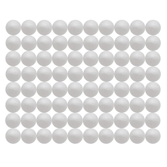 Bolas de espuma Crafjie 2,5 cm blancas, paquete de 80