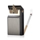 thumbnail image 1 of Estuche para cigarrillos con encendedor eléctrico, de aluminio cepillado, para 20 cigarrillos de 100 mm, resistente a la humedad y a los arañazos., 1 of 7