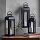 thumbnail image 1 of Farol Better Homes & Gardens 18 in Negro de Metal y Vidrio, 1 of 3