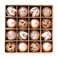 Magideal - 16 Piezas Bolas De Navidad Adornos Para Árboles De Navidad Decoraciones Inastillables Adornos Para Árboles De Navidad Para El Día De San Valentín En