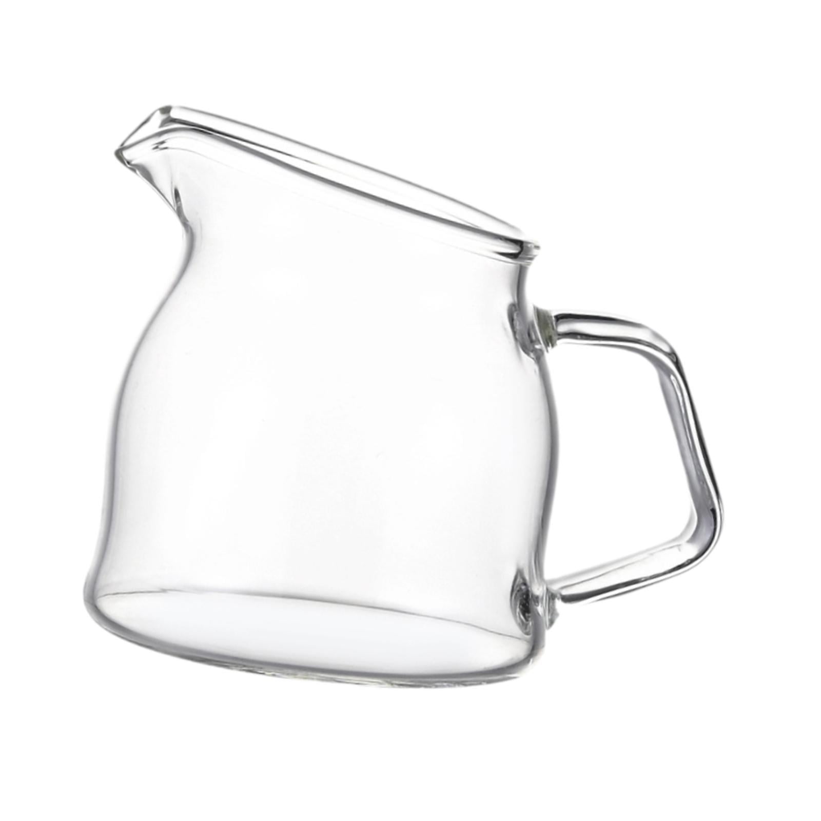 Magideal - Poster De Cremilla De Vidrio Dispensador De Jarra De Leche Pequeña Con Mango Y Boquilla Para La Leche Salsas De Barman Ensalada Hornear Café Horneado