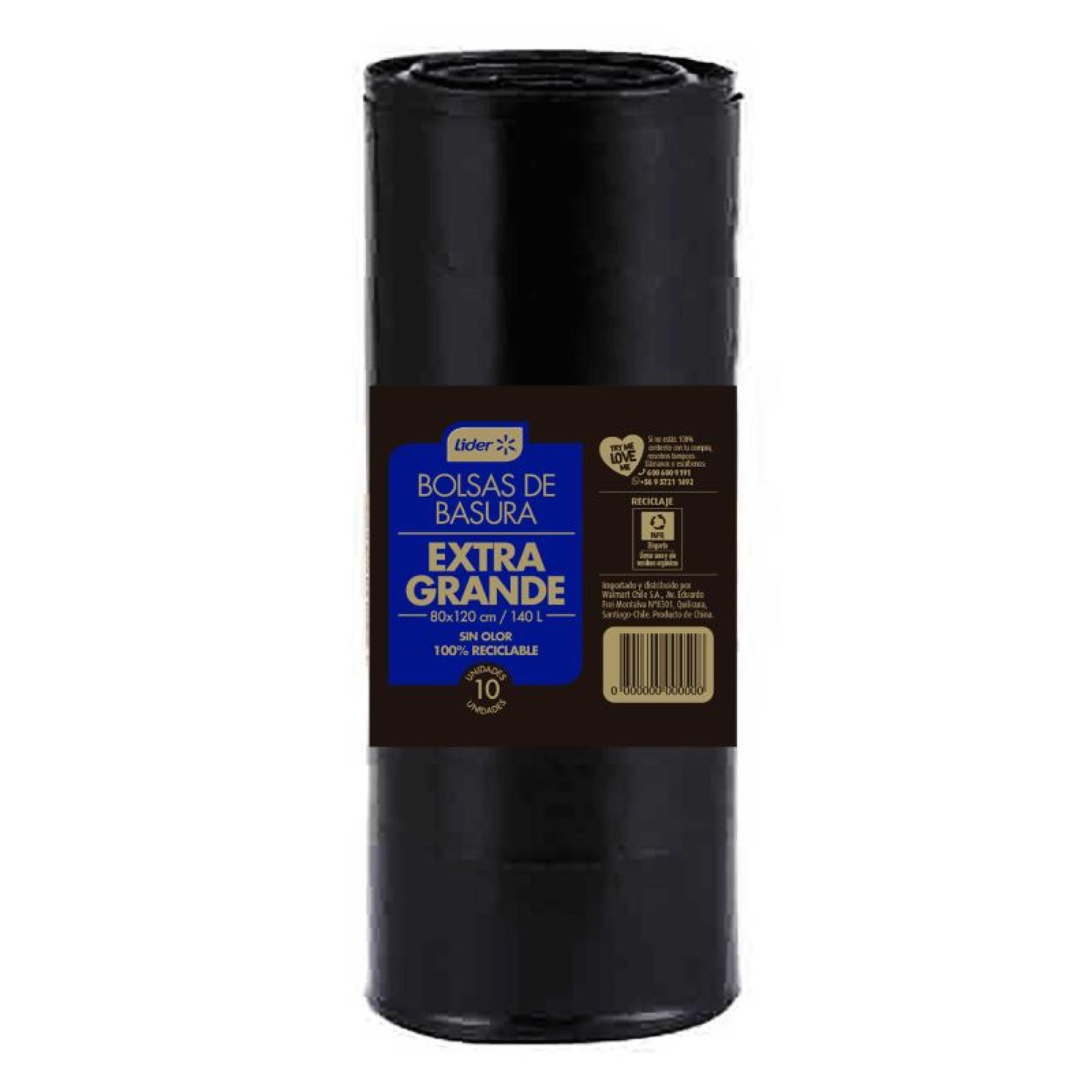 Bolsa De Basura Grande 80x120 Cm 10 Un Lider