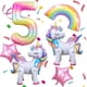 thumbnail image 1 of Set de globos DANIUBE temática unicornio para fiesta de 5.º cumpleaños de niña, 1 of 5
