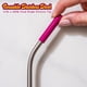 thumbnail image 4 of Pajitas reutilizables de acero inoxidable Softy Straws, 4 of 8