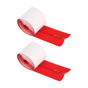 Bothyi - 2 Rollos De Cremallera De Repuesto Autoadhesiva Instantánea Para Puerta, Para Lona Exterior De Mosquitera, Color Rojo