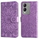 thumbnail image 4 of Funda tipo cartera FOXDOCK para Vivo Y17s , diseño girasol en relieve, cuero PU, cierre magnético, soporte y tarjetero, 4 of 5
