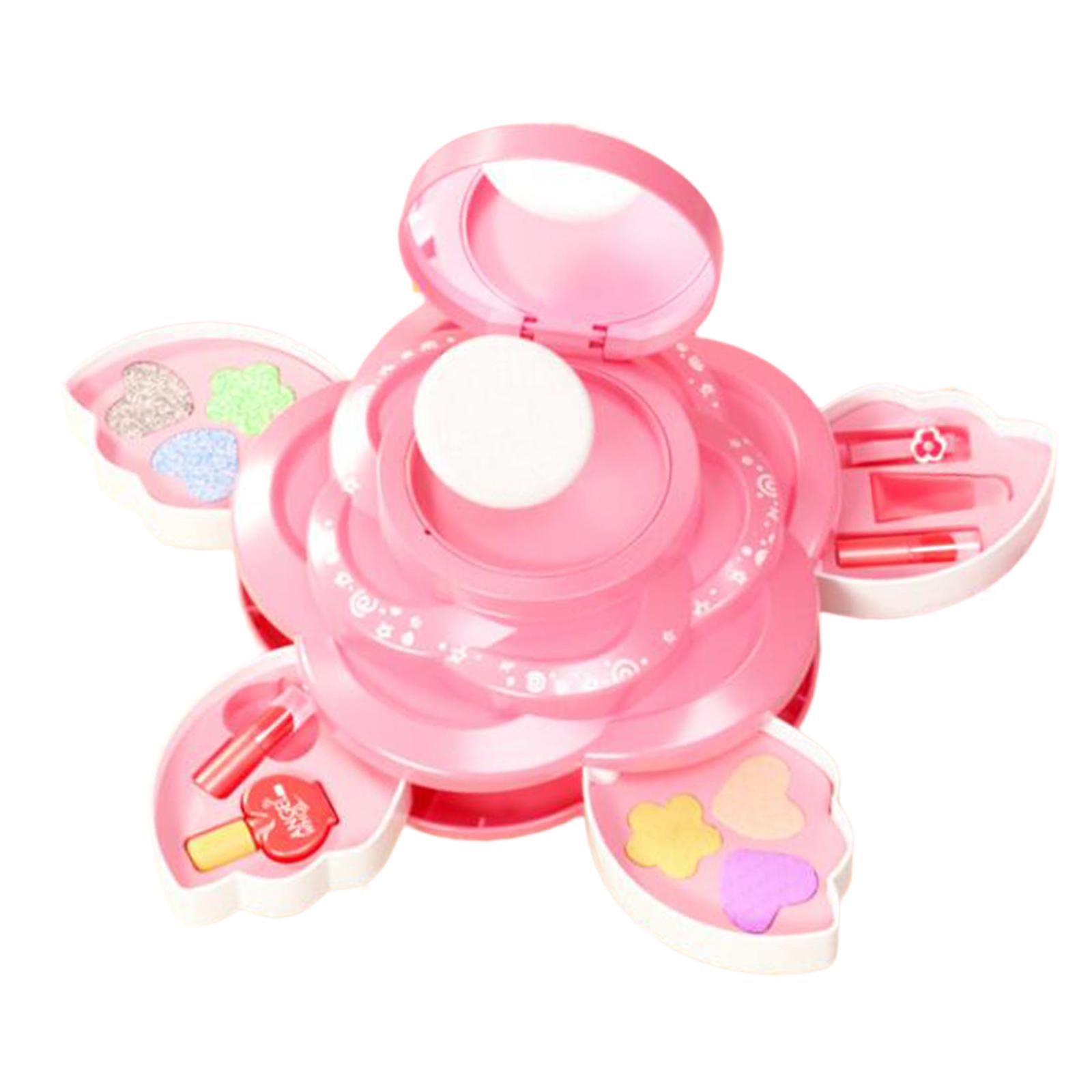 Magideal - Set De Maquillaje Para Niños, Kit De Maquillaje Para Niñas Pequeñas, Cosméticos Reales Con Bolsa De Cosméticos, Disfraz Para Niños, Regalo De Vacacion Pequeño