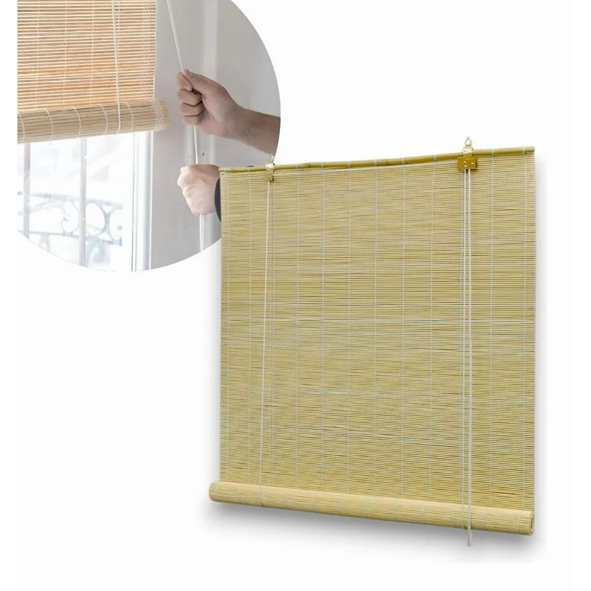 Genérico - Persiana Roller Bambu Cortina 180x180cm Enrollable Bambu