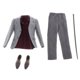 thumbnail image 3 of Conjunto De Traje Gris 1/6, Pantalones, Ropa, Camisa, Cinturón De Corbata Para Figuras De Acción De 12 Pulgadas, 3 of 5