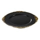 thumbnail image 1 of Set 3 Bajo Plato Base Negro Y Borde Dorado Decorativo Jhn, 1 of 3