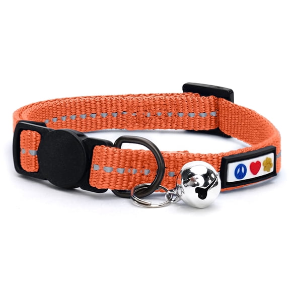 Collar para gatos Pawtitas, coral reciclado, reflectante, ajustable