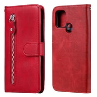 Gangxun - Funda Con Cremallera Para Samsung Galaxy A21S, Carcasa Cartera De Cuero Pu Con Soporte Y Tarjetero