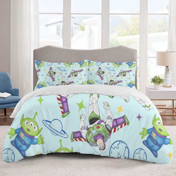 Toy Story Bedding Sets Cartoon Duvet Cover Lightweight 3 Piece Bet Sets for Kids Boys Girls