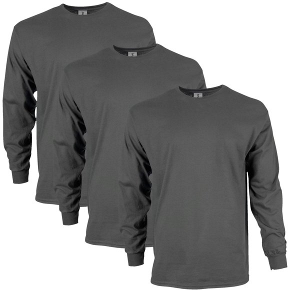 Camiseta Gildan Ultra Cotton de manga larga, pack de 3, talla XL