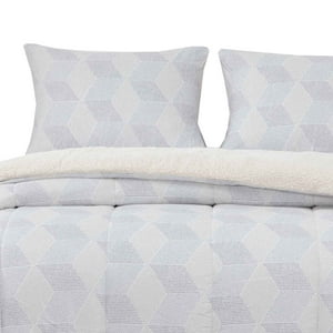 Dib - Plumon Reversible Sherpa 2 Plazas Block. Gris
